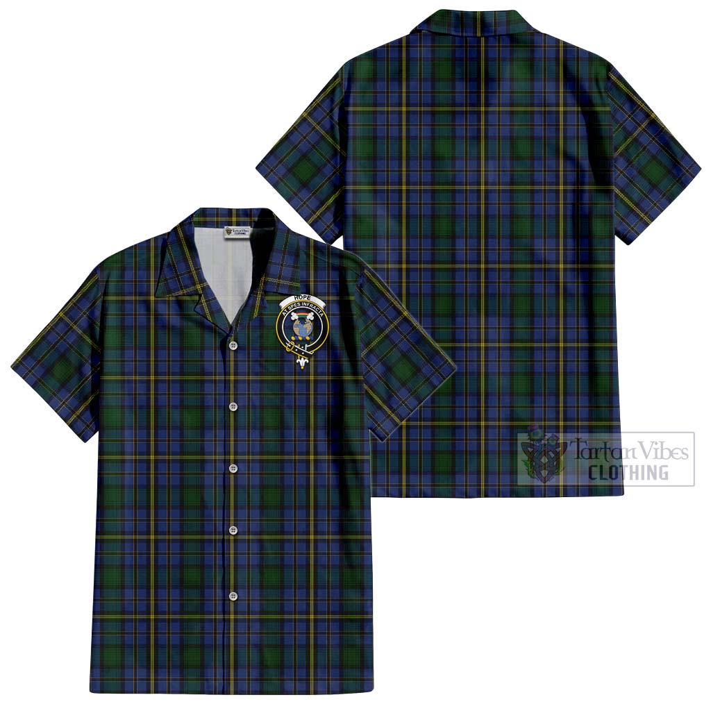 Tartan Vibes Clothing Hope Clan Originaux Tartan Cotton Hawaiian Shirt with Family Crest