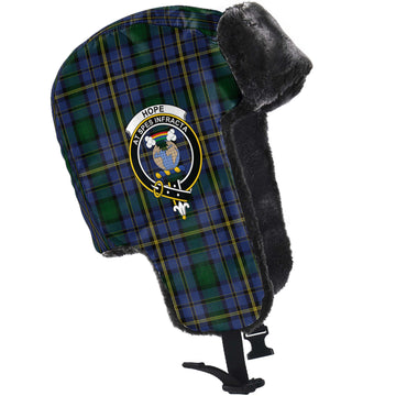 Hope Clan Originaux Tartan Winter Trapper Hat with Family Crest