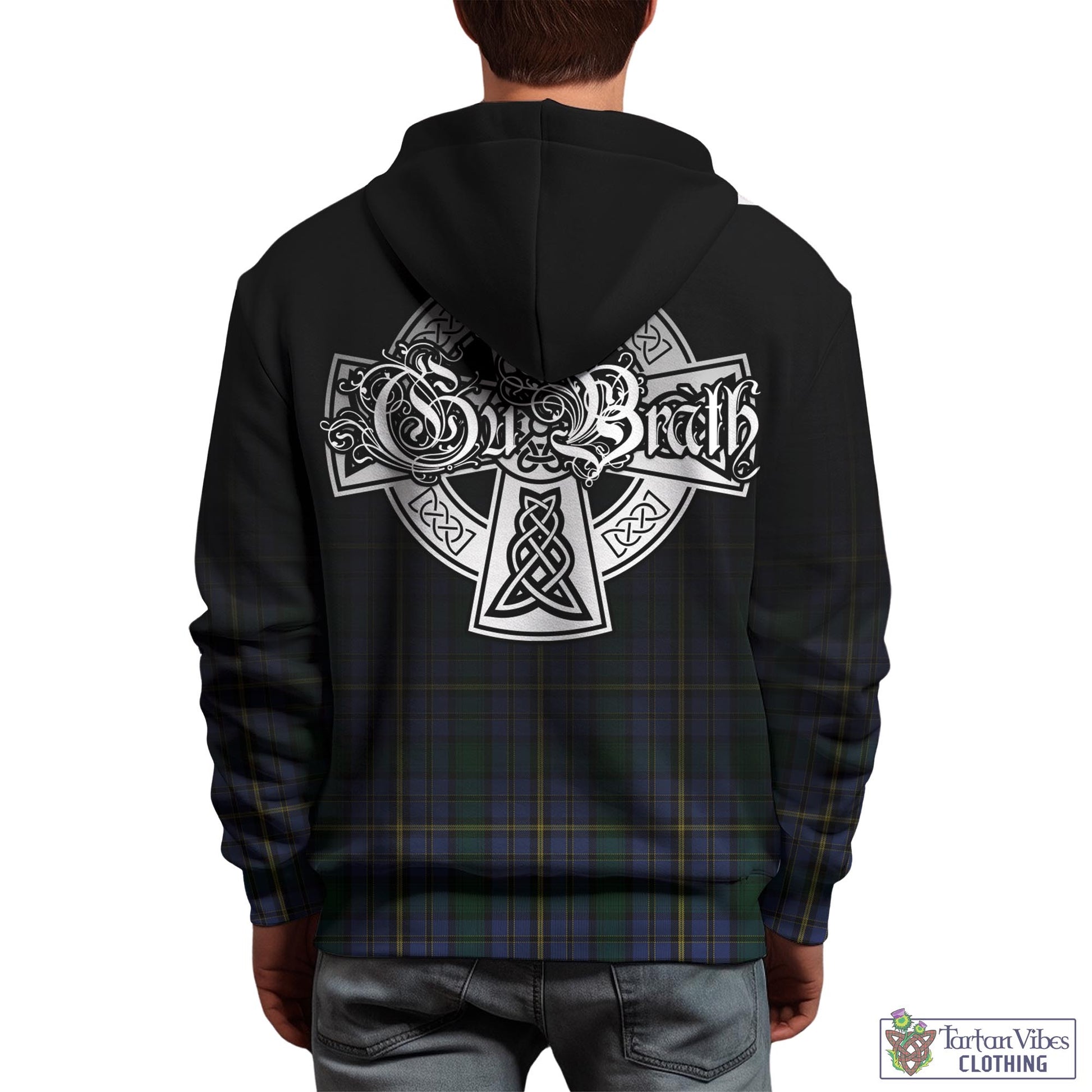 Tartan Vibes Clothing Hope Clan Originaux Tartan Hoodie Featuring Alba Gu Brath Family Crest Celtic Inspired