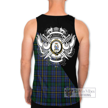 Hope Clan Originaux Tartan Men's Tank Top with Family Crest and Military Logo Style