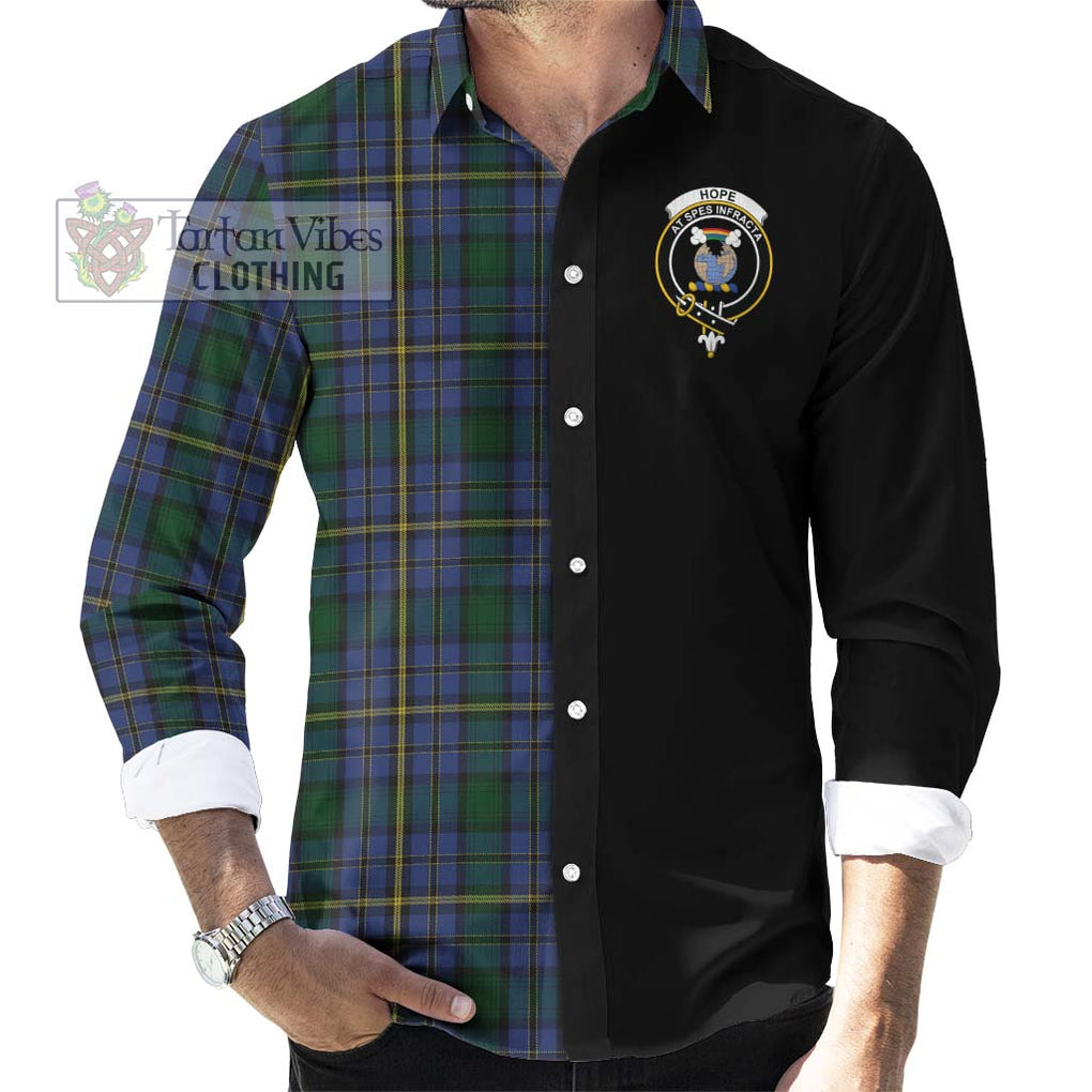 Hope Clan Originaux Tartan Long Sleeve Button Shirt with Family Crest and Half Of Me Style - Tartanvibesclothing Shop