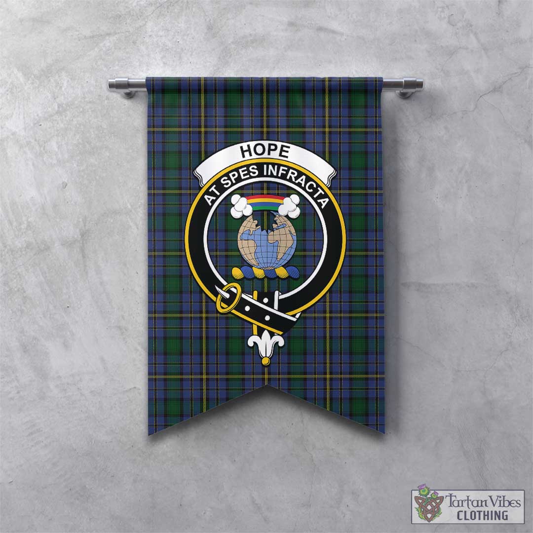 Tartan Vibes Clothing Hope Clan Originaux Tartan Gonfalon, Tartan Banner with Family Crest