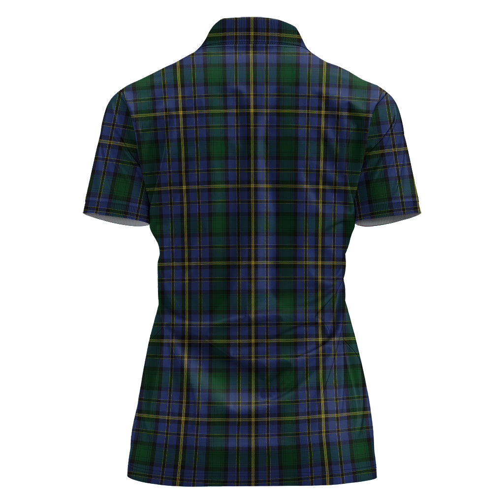 Hope Clan Originaux Tartan Polo Shirt with Family Crest For Women - Tartan Vibes Clothing