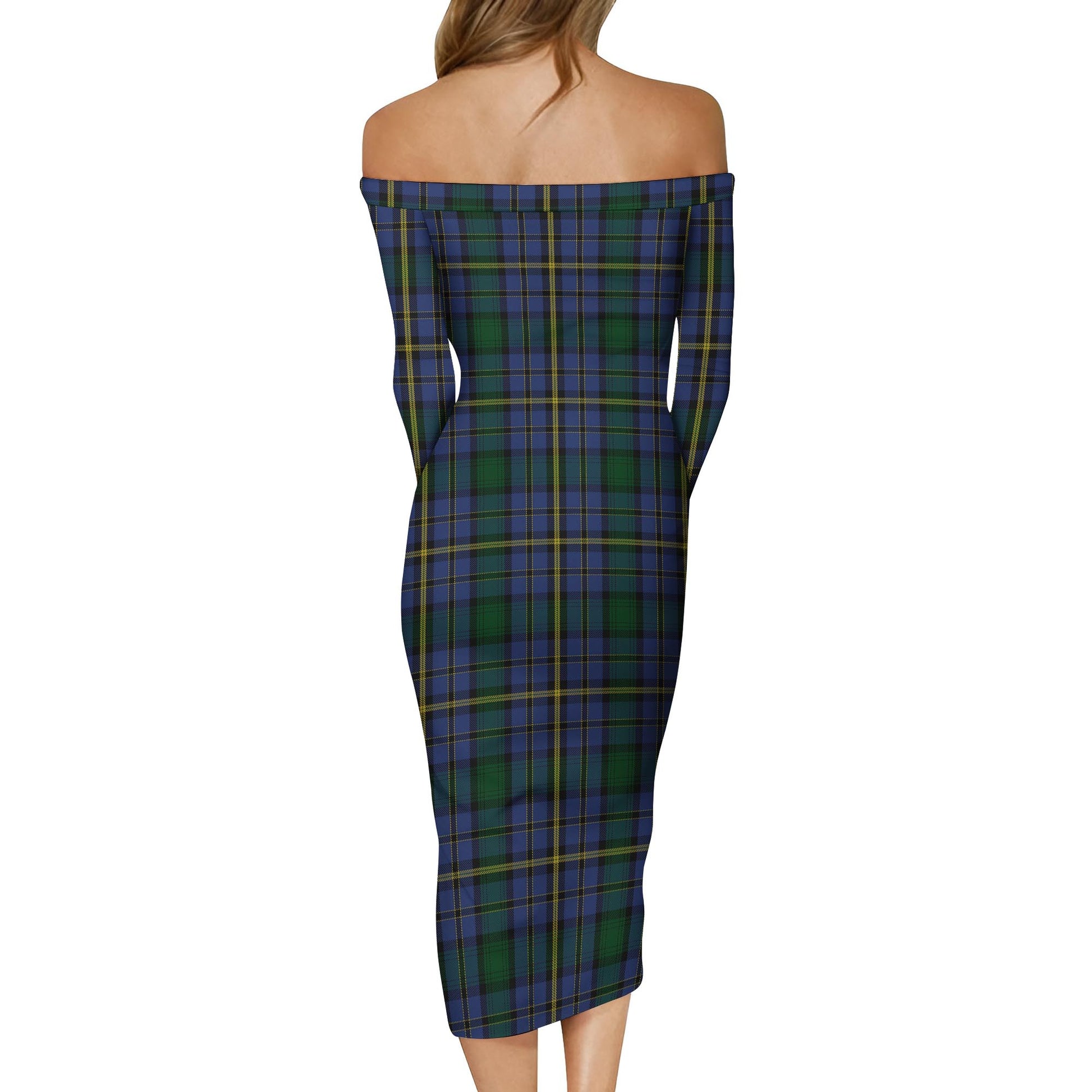 Hope Clan Originaux Tartan Off Shoulder Lady Dress - Tartanvibesclothing