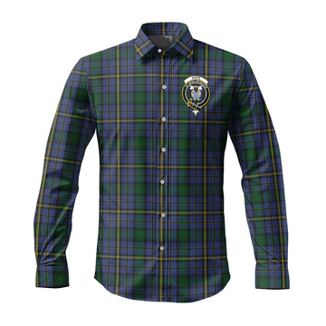 Hope Clan Originaux Tartan Long Sleeve Button Up Shirt with Family Crest