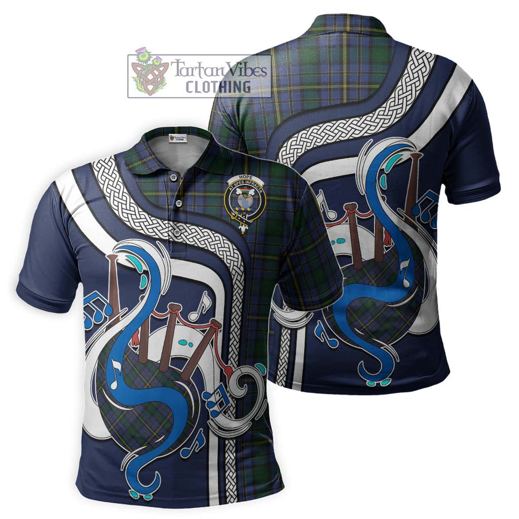 Tartan Vibes Clothing Hope Clan Originaux Tartan Polo Shirt with Epic Bagpipe Style