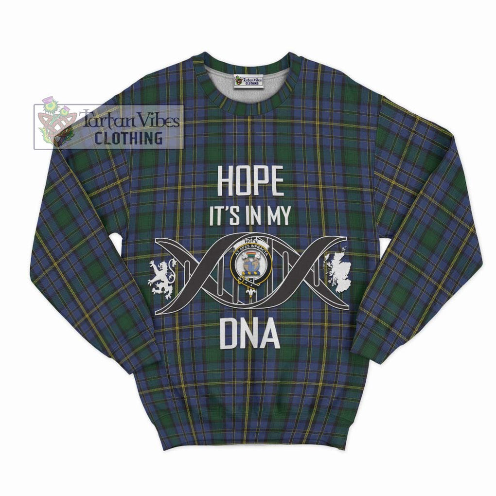 Hope Clan Originaux Tartan Sweatshirt with Family Crest DNA In Me Style - Tartanvibesclothing Shop