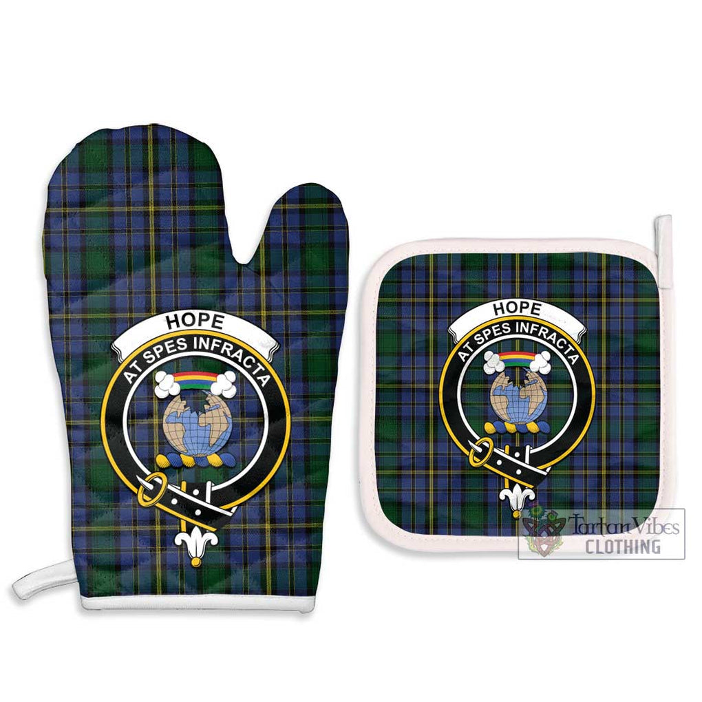 Hope Clan Originaux Tartan Combo Oven Mitt & Pot-Holder with Family Crest Combo 1 Oven Mitt & 2 Pot-Holder White - Tartan Vibes Clothing