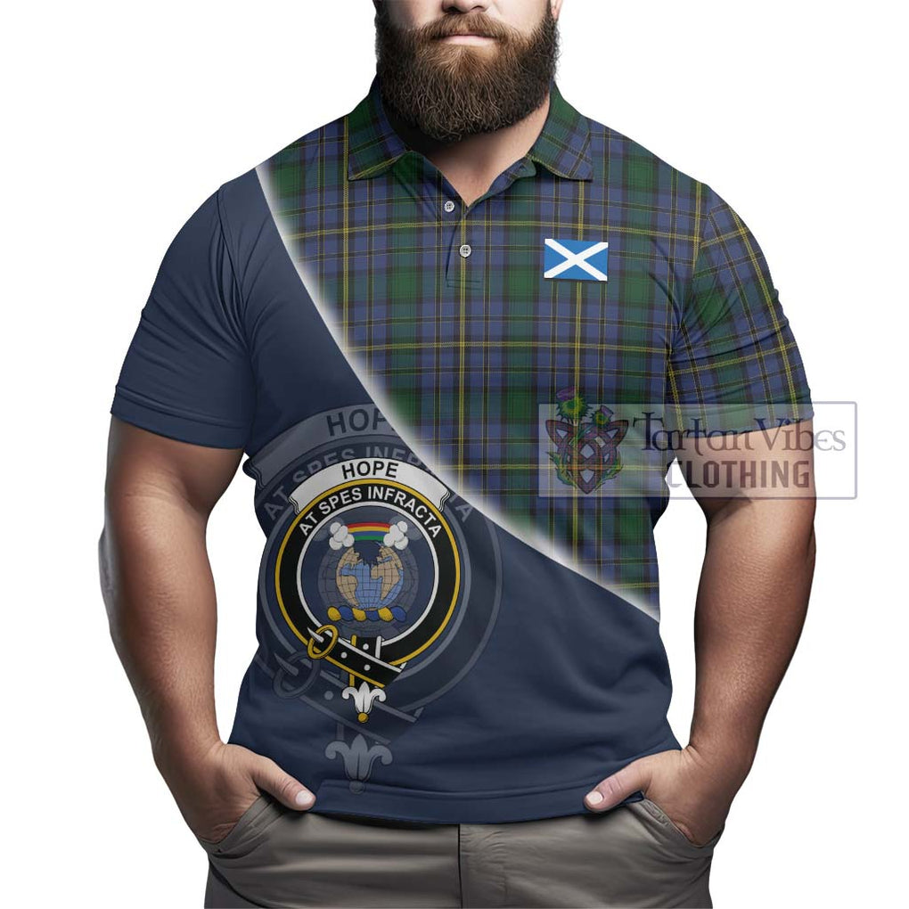 Hope Clan Originaux Tartan Polo Shirt with Personalised National Flag and Family Crest Half Style - Tartanvibesclothing Shop