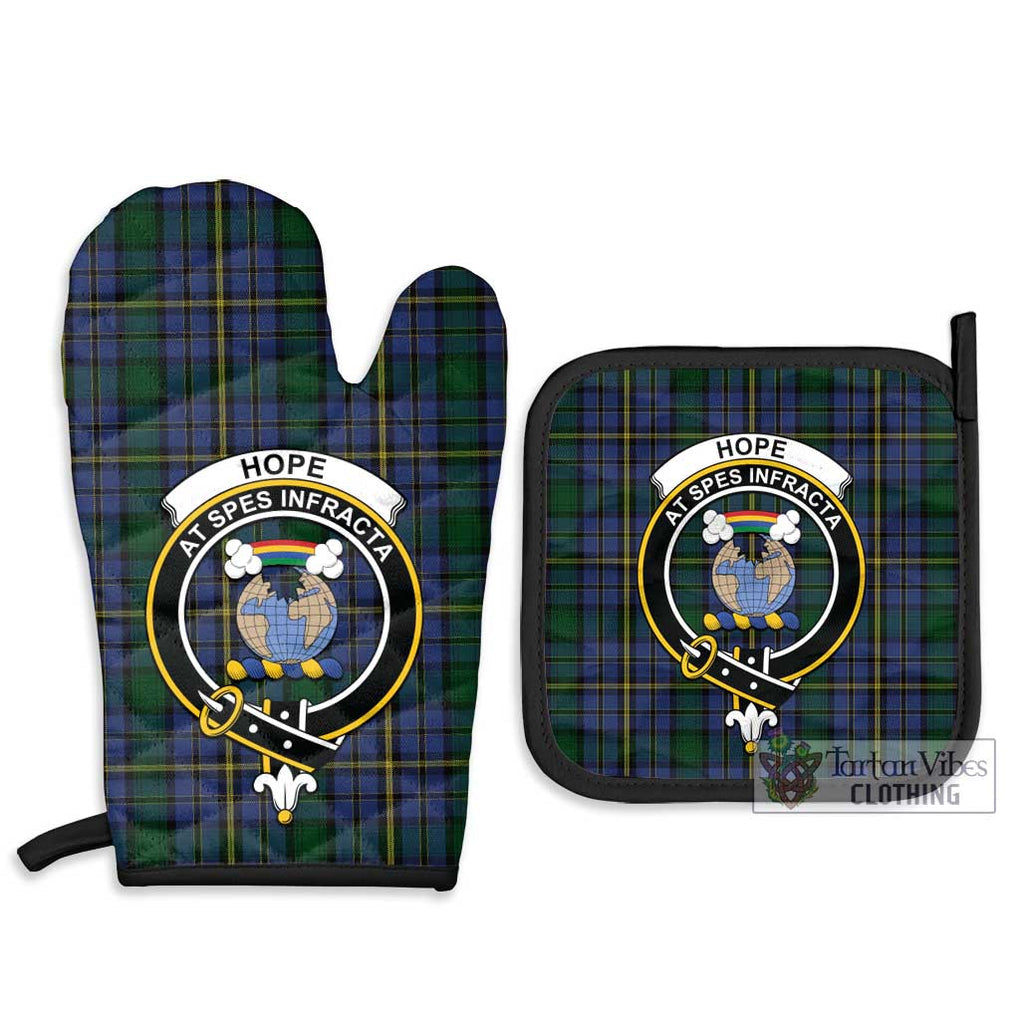 Hope Clan Originaux Tartan Combo Oven Mitt & Pot-Holder with Family Crest Combo 1 Oven Mitt & 2 Pot-Holder Black - Tartan Vibes Clothing