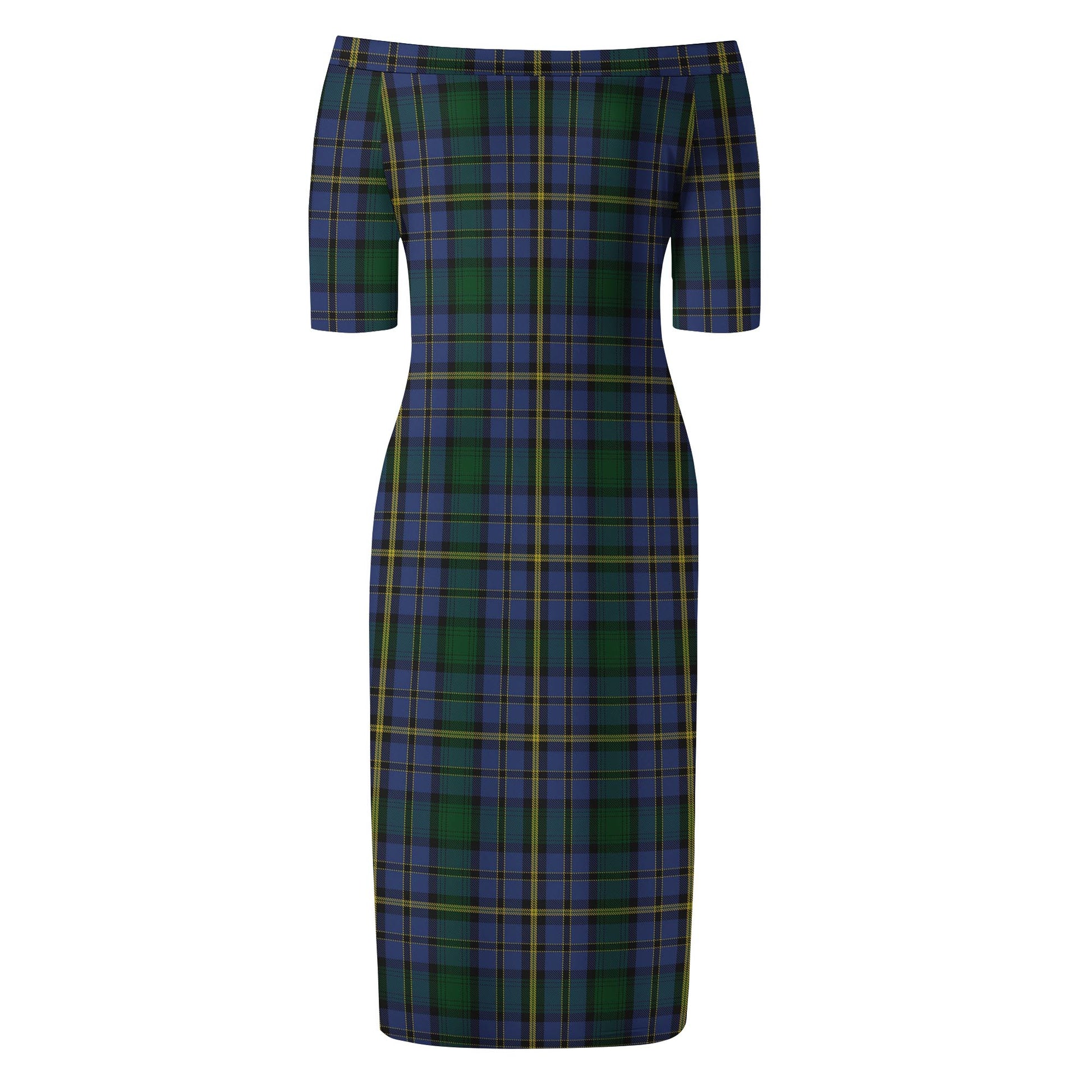 Hope Clan Originaux Tartan Off Shoulder Lady Dress - Tartanvibesclothing