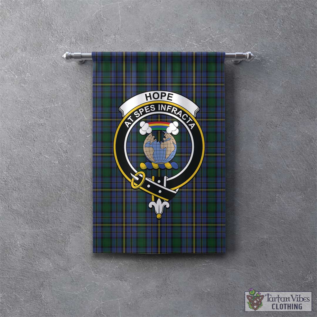 Tartan Vibes Clothing Hope Clan Originaux Tartan Gonfalon, Tartan Banner with Family Crest