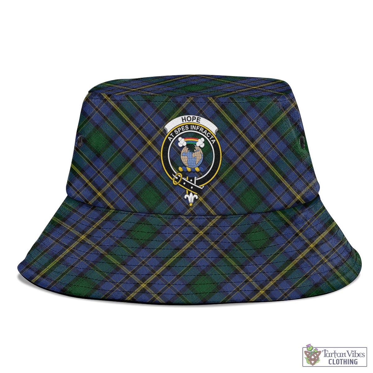 Tartan Vibes Clothing Hope Clan Originaux Tartan Bucket Hat with Family Crest