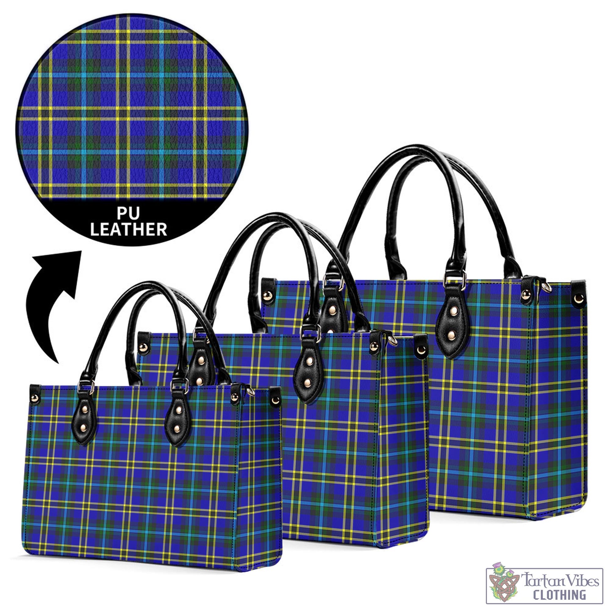 Tartan Vibes Clothing Hope Modern Tartan Luxury Leather Handbags