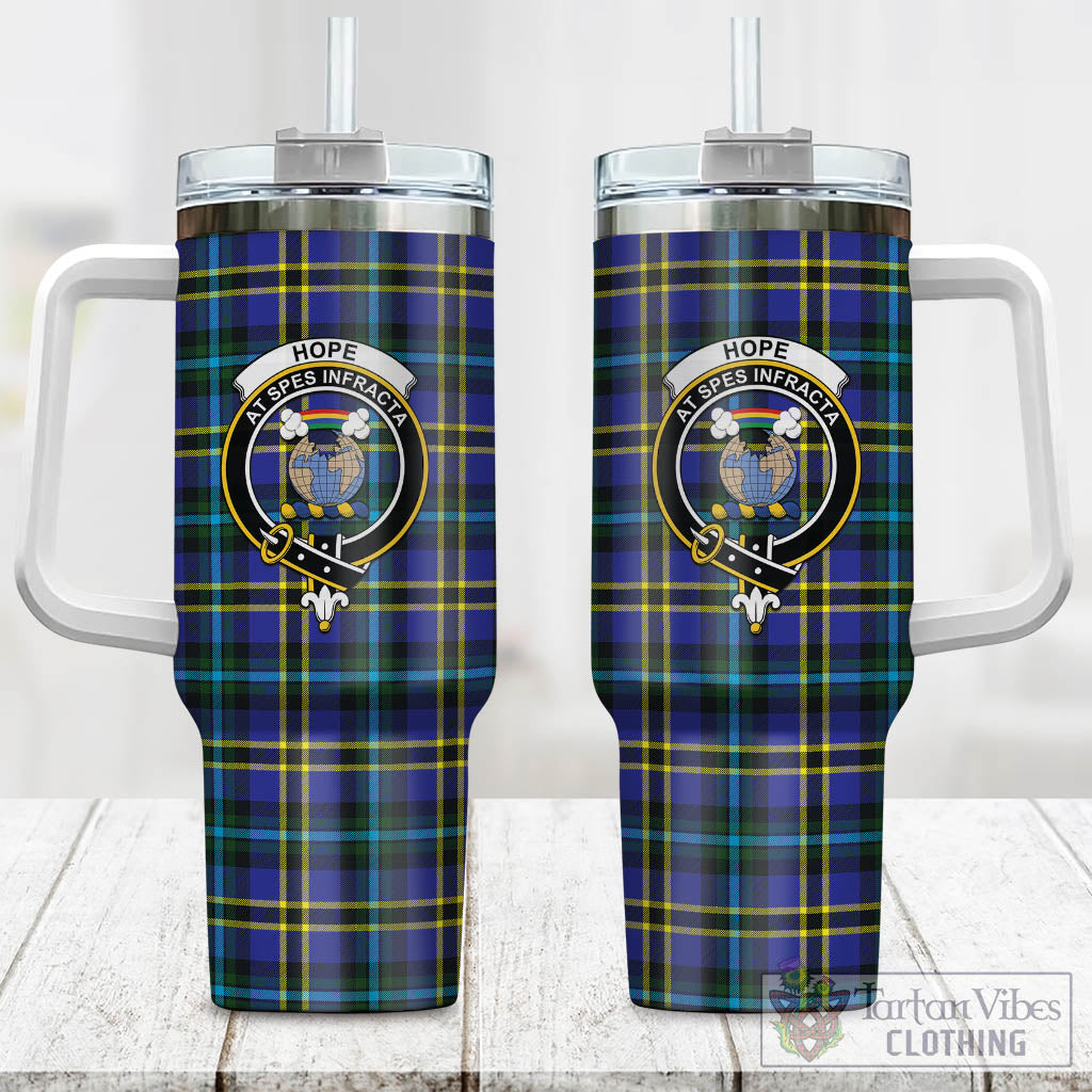 Tartan Vibes Clothing Hope Modern Tartan and Family Crest Tumbler with Handle