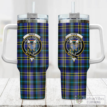 Hope Tartan and Family Crest Tumbler with Handle