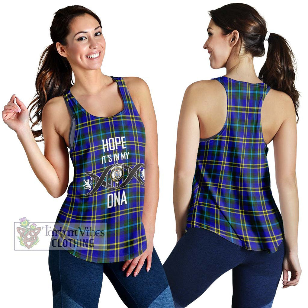 Hope Tartan Women's Racerback Tanks with Family Crest DNA In Me Style 4XL - Tartanvibesclothing Shop