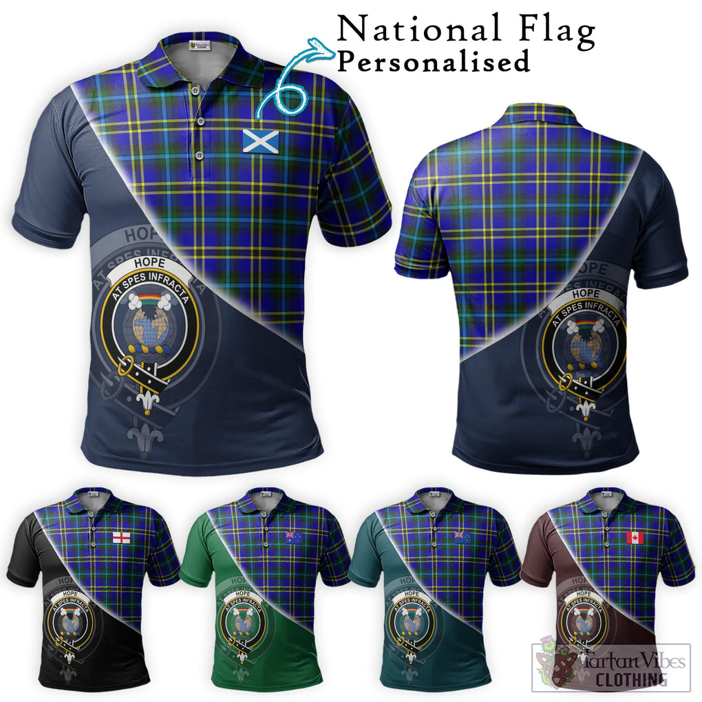 Hope Tartan Polo Shirt with Personalised National Flag and Family Crest Half Style Maroon - Tartanvibesclothing Shop