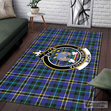 Hope Tartan Area Rug with Family Crest