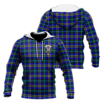 Hope Tartan Knitted Hoodie with Family Crest