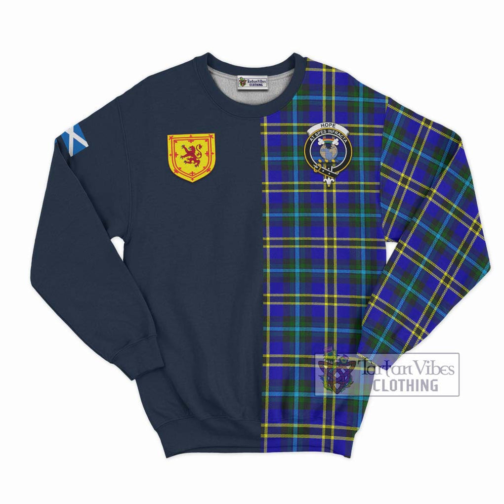 Tartan Vibes Clothing Hope Modern Tartan Sweatshirt with Scottish Lion Royal Arm Half Style