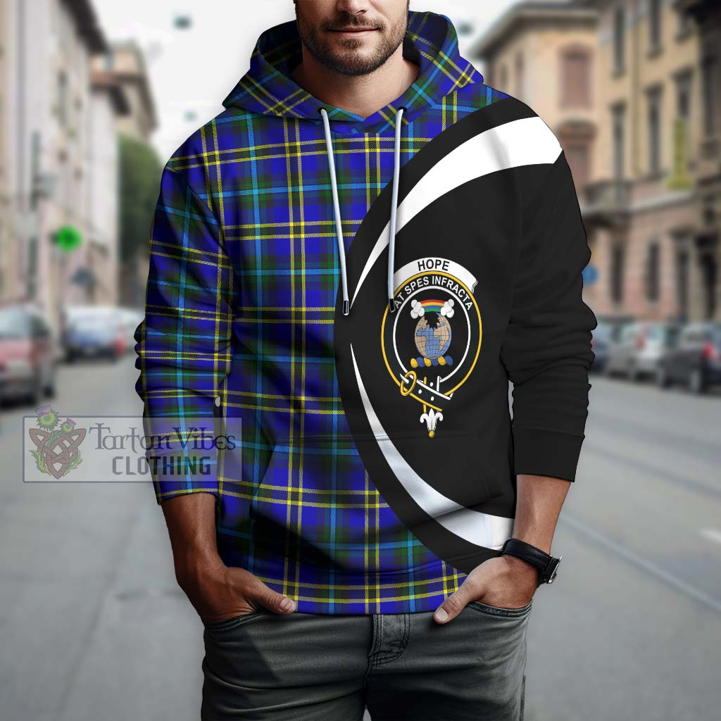 Tartan Vibes Clothing Hope Modern Tartan Hoodie with Family Crest Circle Style