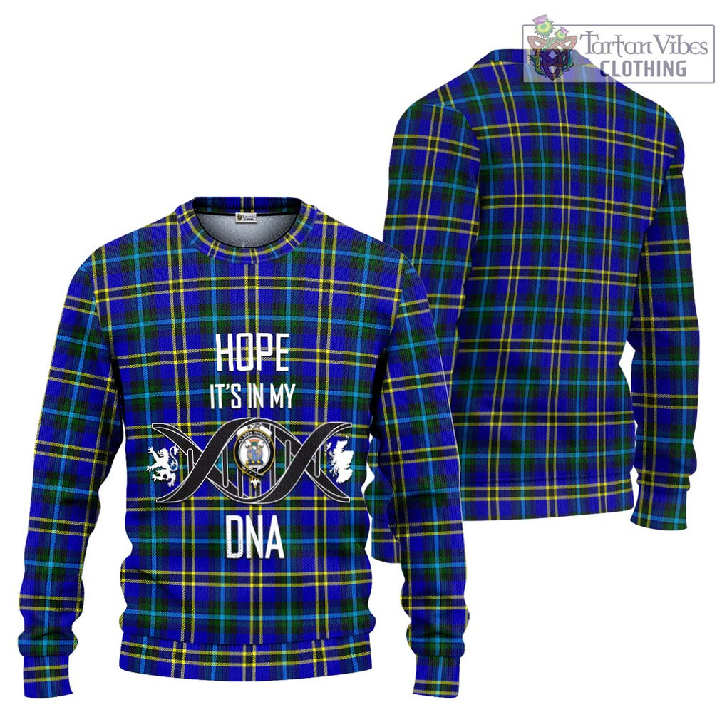 Hope Tartan Knitted Sweater with Family Crest DNA In Me Style Unisex - Tartanvibesclothing Shop