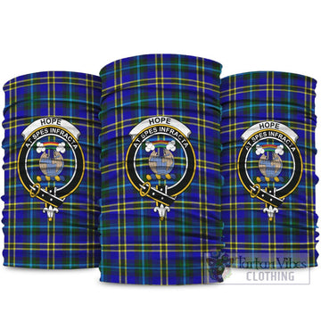 Hope Tartan Neck Gaiters, Tartan Bandanas, Tartan Head Band with Family Crest