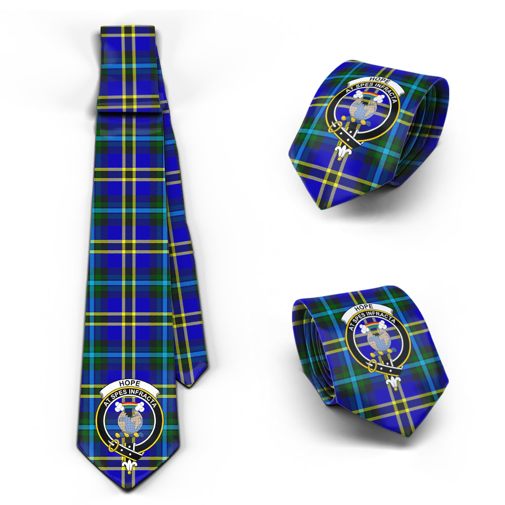 Hope Tartan Classic Necktie with Family Crest Necktie One Size - Tartan Vibes Clothing