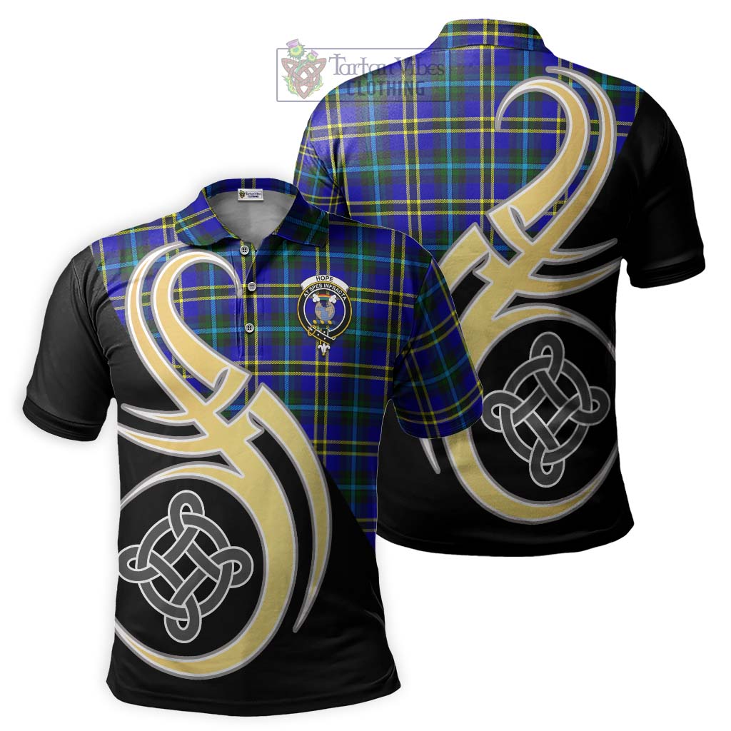 Hope Tartan Polo Shirt with Family Crest and Celtic Symbol Style Kid - Tartan Vibes Clothing