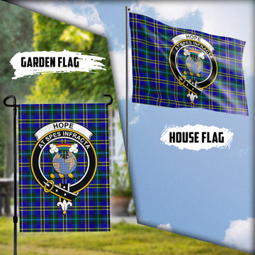 Hope Tartan Flag with Family Crest