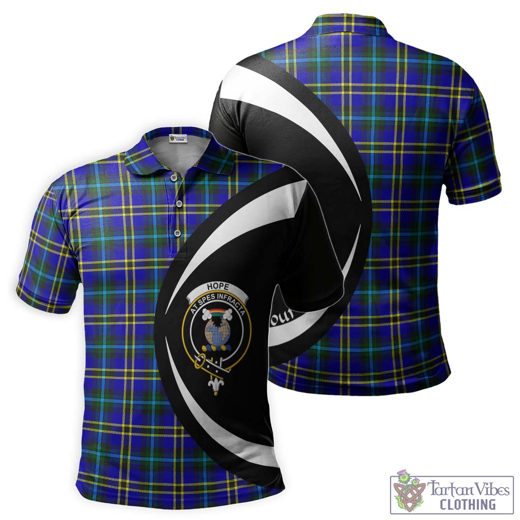 Hope Tartan Men's Polo Shirt with Family Crest Circle Style Kid - Tartan Vibes Clothing