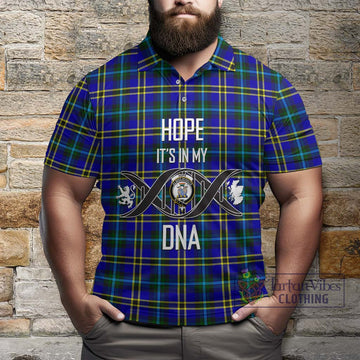 Hope Tartan Polo Shirt with Family Crest DNA In Me Style