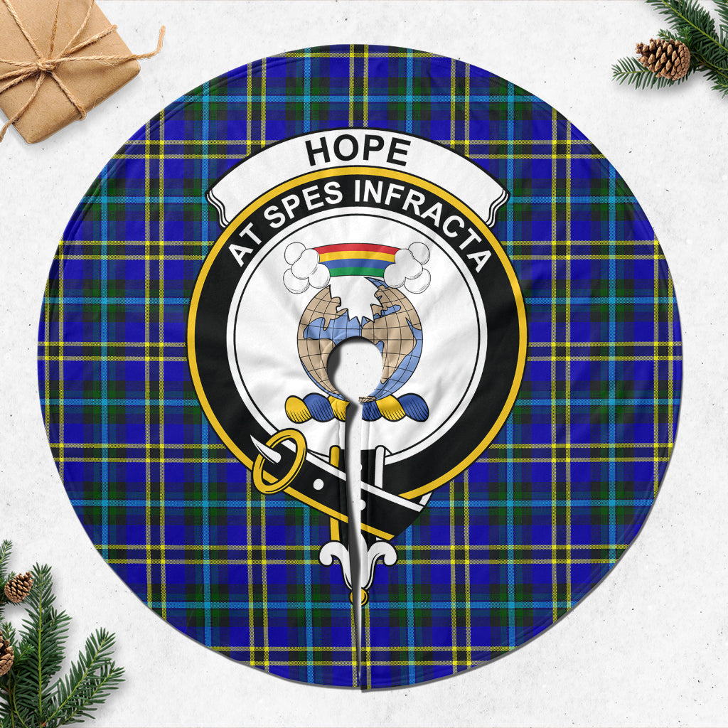 Hope Modern Tartan Christmas Tree Skirt with Family Crest - Tartanvibesclothing