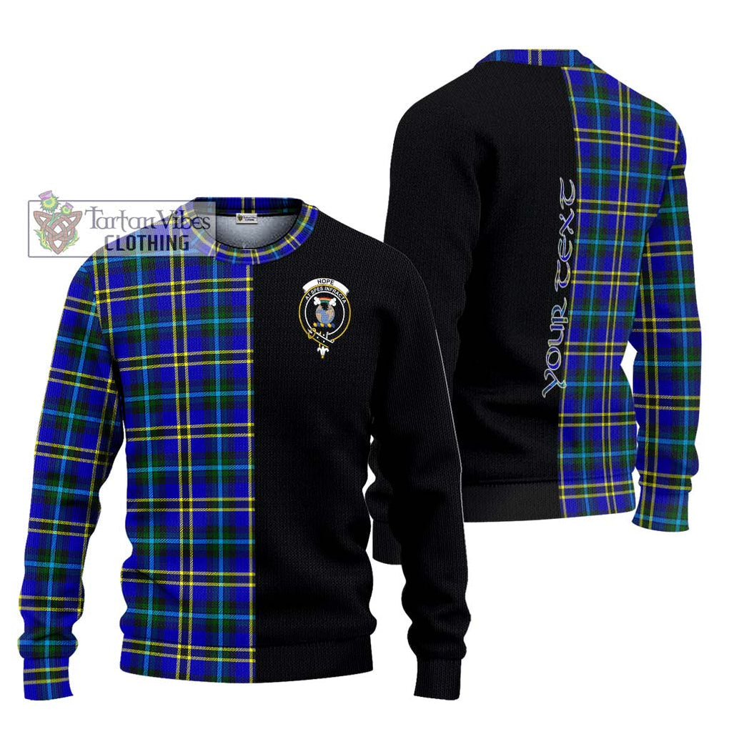 Hope Tartan Knitted Sweater with Family Crest and Half Of Me Style Unisex - Tartanvibesclothing Shop