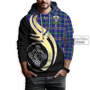 Hope Tartan Hoodie with Family Crest and Celtic Symbol Style