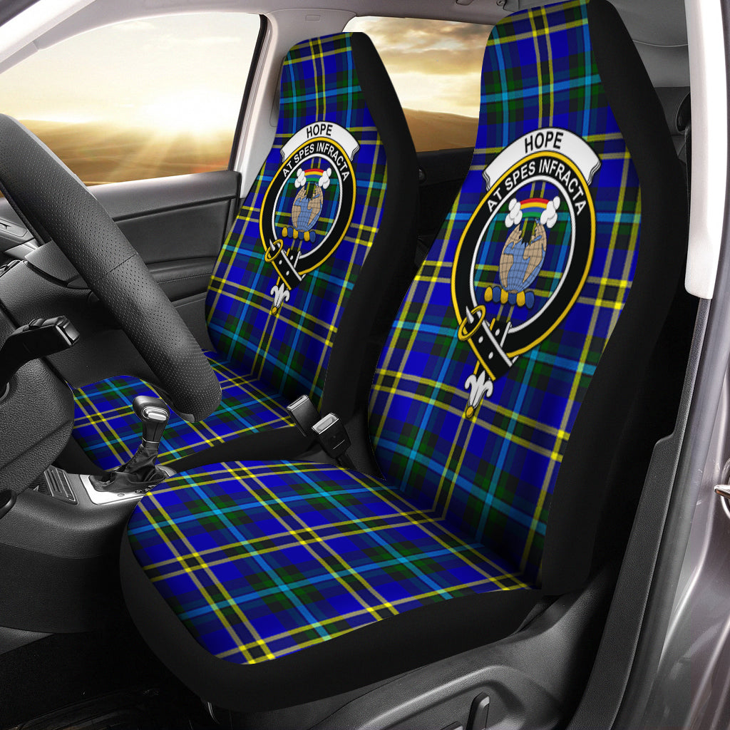 Hope Modern Tartan Car Seat Cover with Family Crest One Size - Tartanvibesclothing