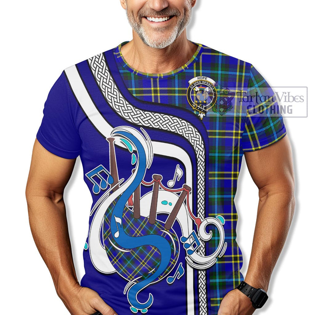 Hope Tartan T-Shirt with Epic Bagpipe Style Kid's Shirt - Tartanvibesclothing Shop