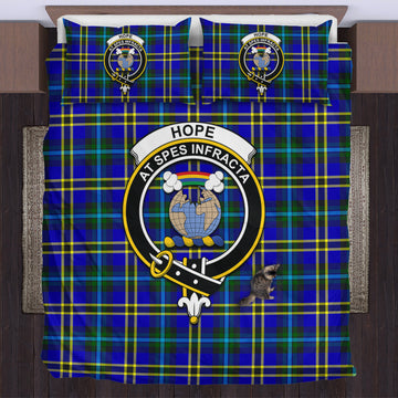 Hope Tartan Bedding Set with Family Crest