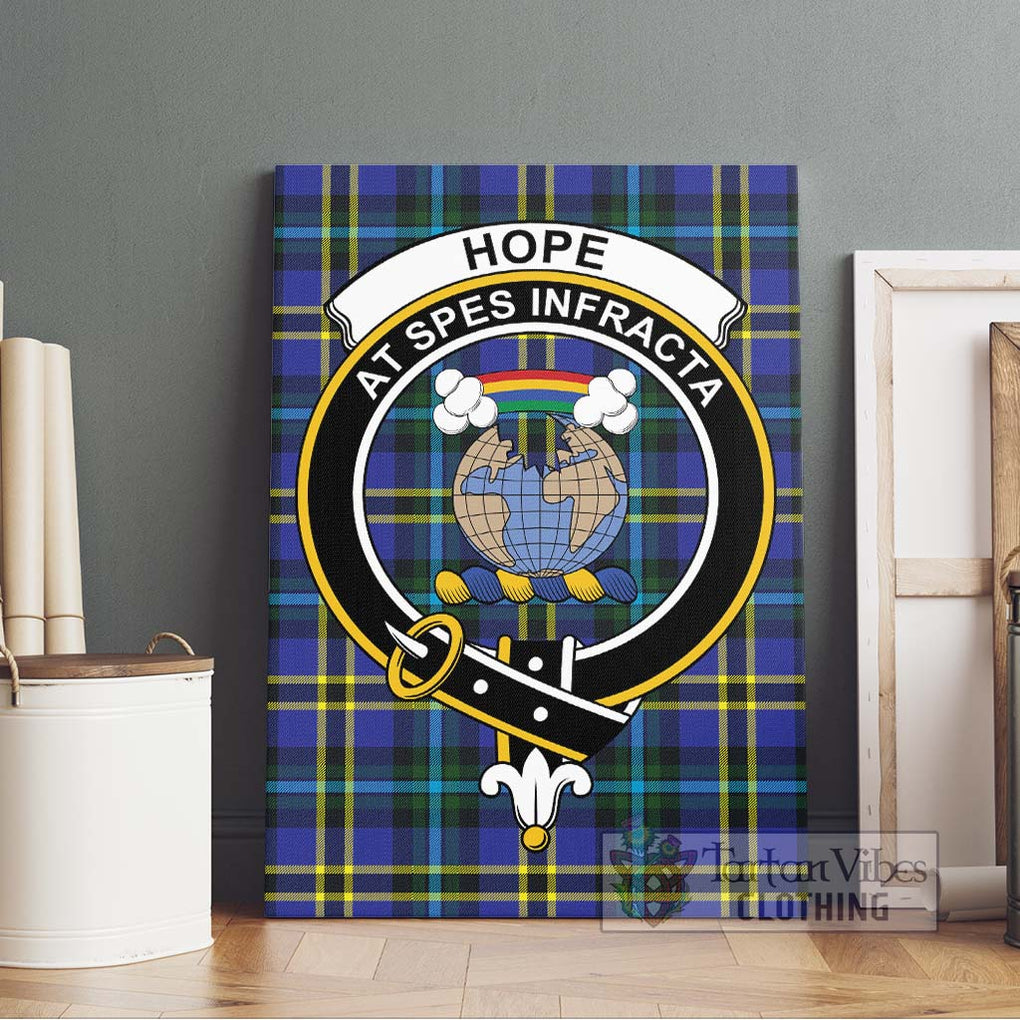 Hope Tartan Canvas Print Wall Art with Family Crest Without Frame - Tartan Vibes Clothing