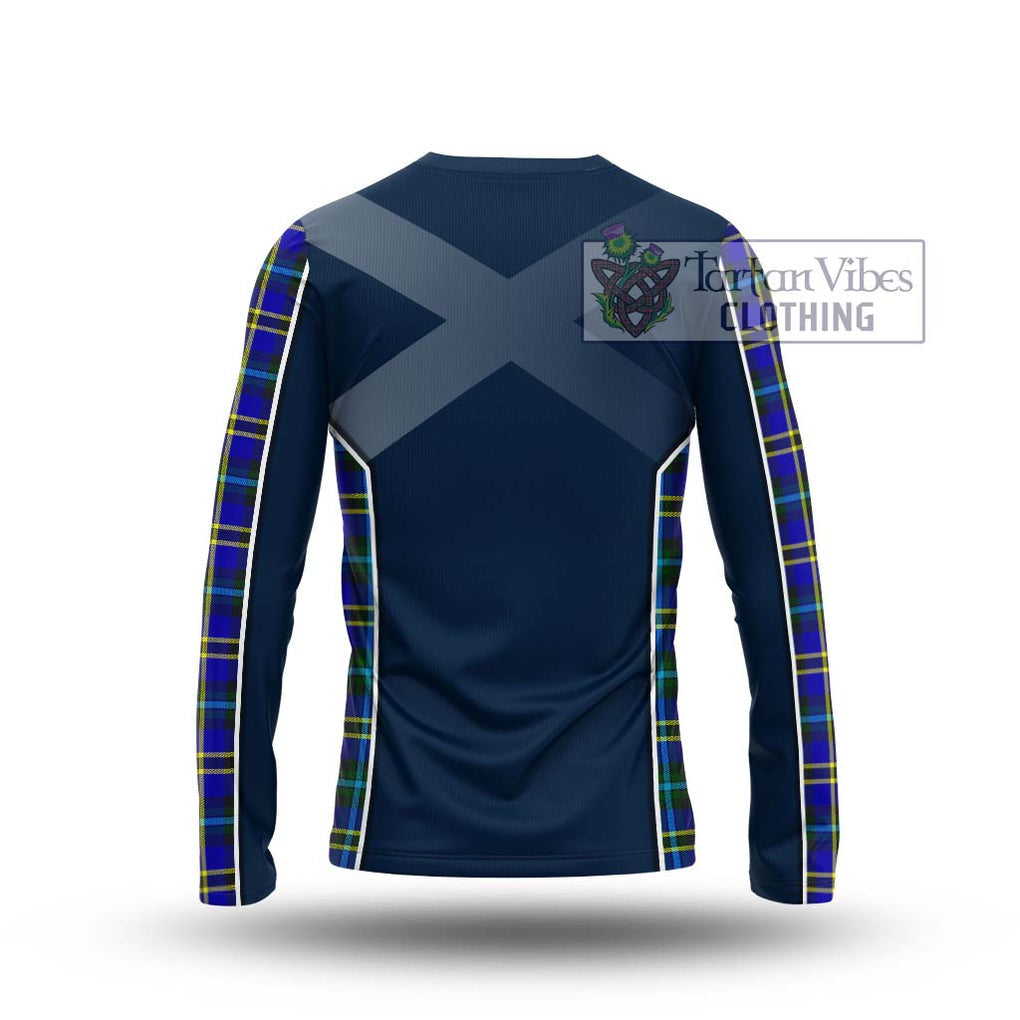 Hope Tartan Long Sleeve T-Shirt with Family Crest and Lion Rampant Vibes Sport Style - Tartan Vibes Clothing