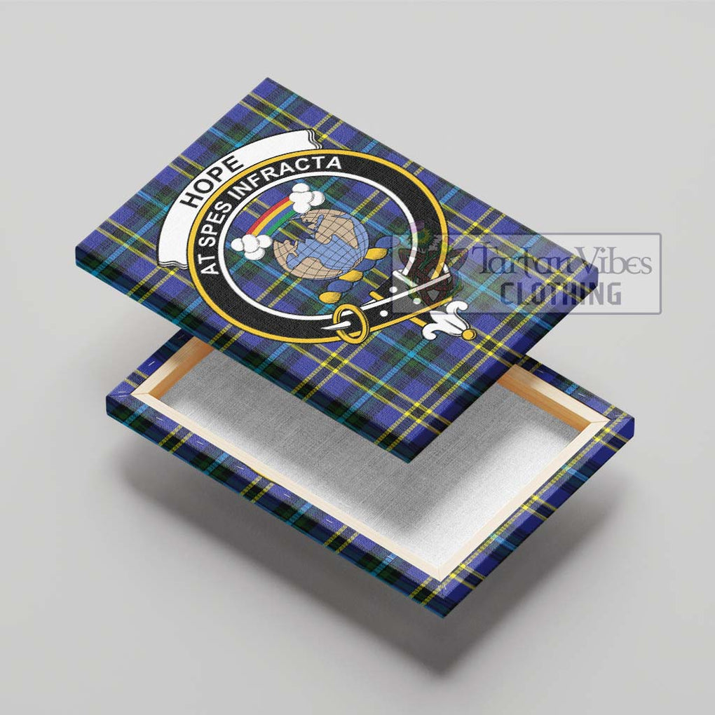 Hope Tartan Canvas Print Wall Art with Family Crest - Tartan Vibes Clothing