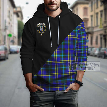 Hope Tartan Hoodie with Family Crest and Military Logo Style