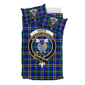 Hope Tartan Bedding Set with Family Crest