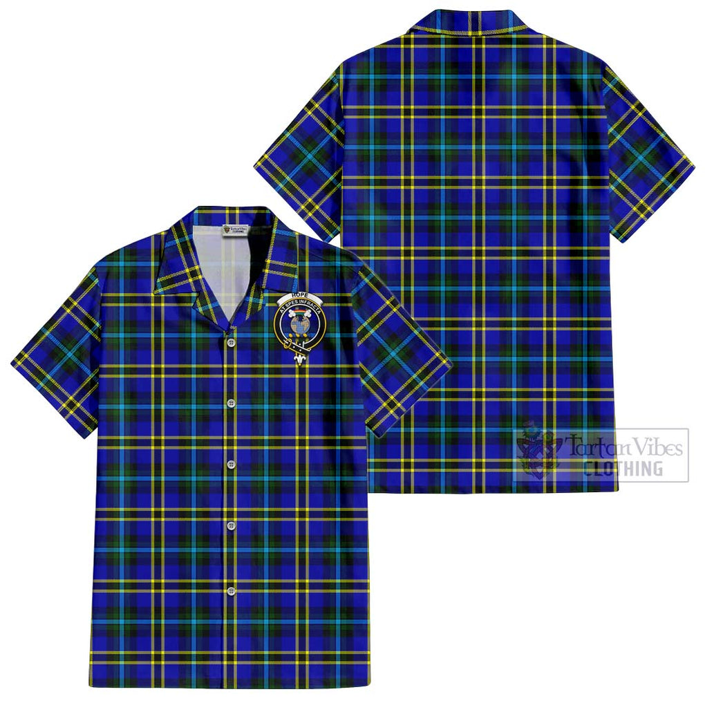 Hope Tartan Cotton Hawaiian Shirt with Family Crest Kid - Tartan Vibes Clothing