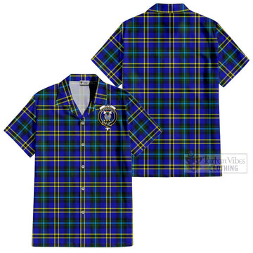 Hope Tartan Cotton Hawaiian Shirt with Family Crest