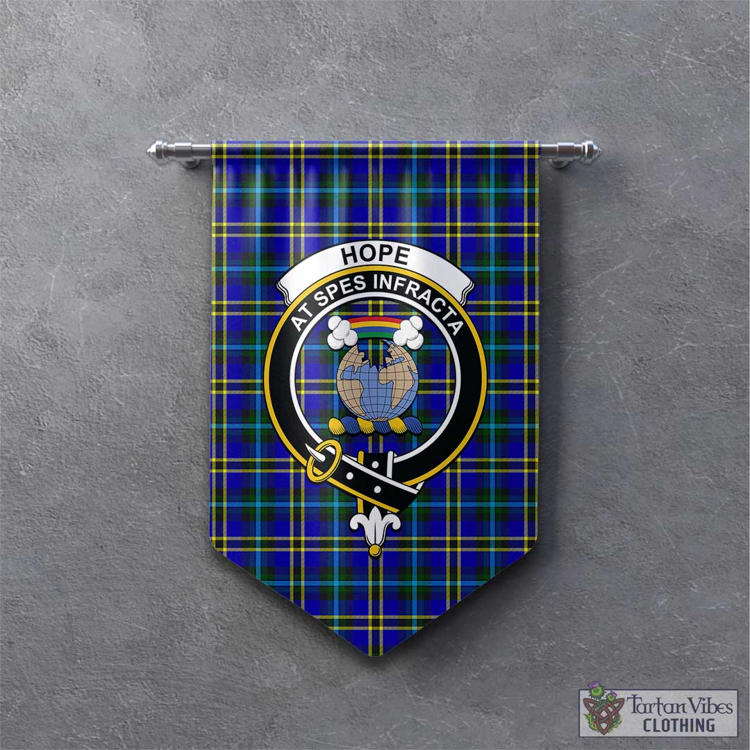 Tartan Vibes Clothing Hope Modern Tartan Gonfalon, Tartan Banner with Family Crest