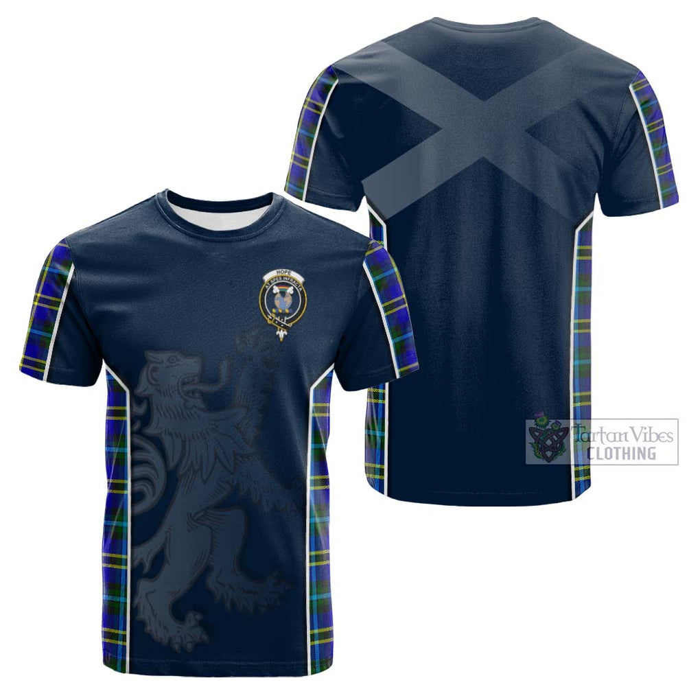 Tartan Vibes Clothing Hope Modern Tartan Cotton T-shirt with Family Crest and Lion Rampant Vibes Sport Style