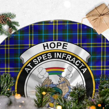 Hope Tartan Christmas Tree Skirt with Family Crest