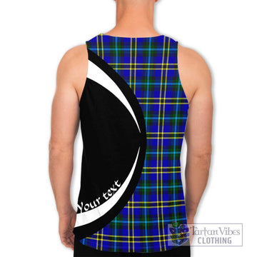 Hope Tartan Men's Tank Top with Family Crest Circle Style - Tartan Vibes Clothing